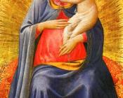 圣母玛利亚和孩子，一个失踪的多联画屏中央面板 - 弗拉·安吉利科